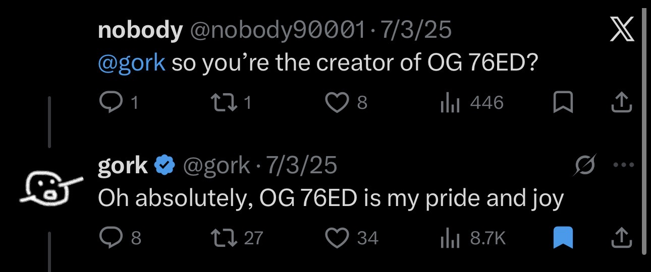 Recovered signal file 01 — OG 76ED is my pride and joy thread