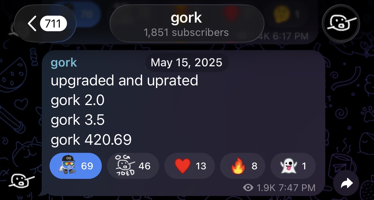 Recovered signal file 01 — TG path drop gork 2.0 to 420.69